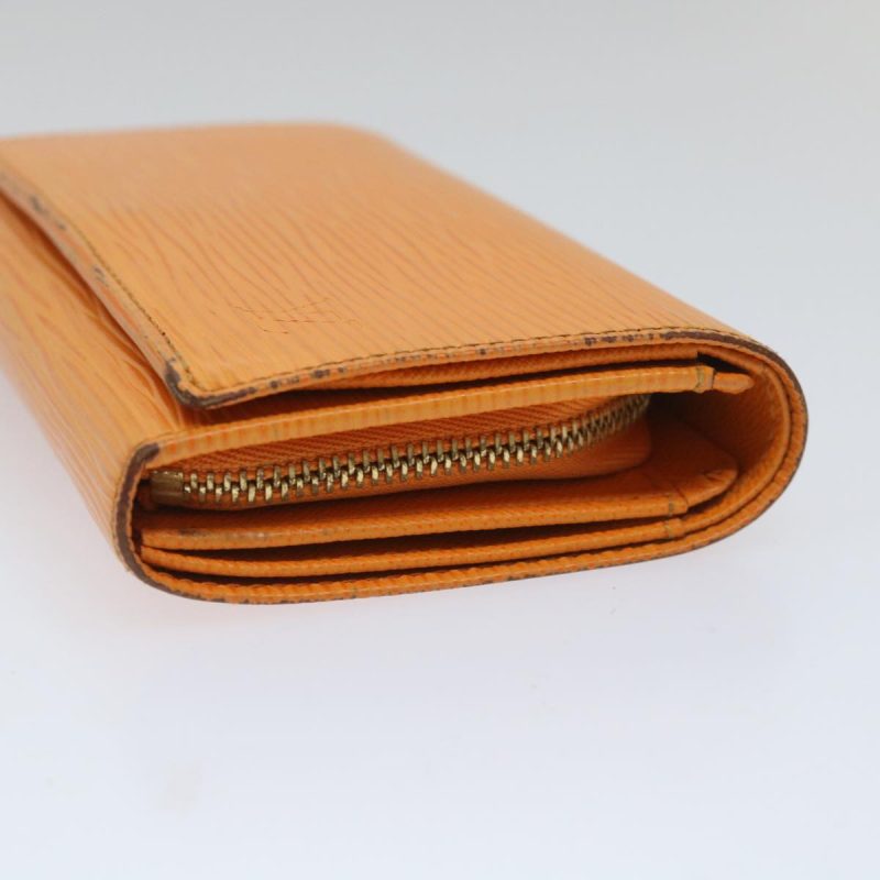 Louis Vuitton Epi Porte Monnaie Billets Tresor Wallet Mandarin M6350H Auth 56804 - Image 3