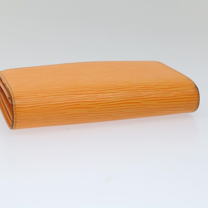 Louis Vuitton Epi Porte Monnaie Billets Tresor Wallet Mandarin M6350H Auth 56804 - Image 5