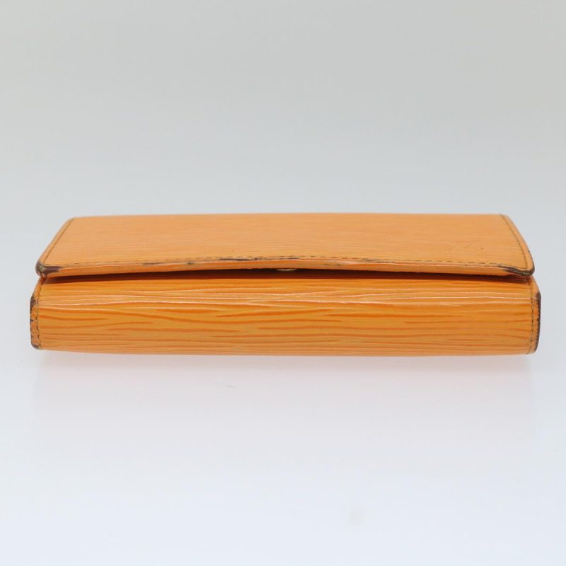 Louis Vuitton Epi Porte Monnaie Billets Tresor Wallet Mandarin M6350H Auth 56804 - Image 6