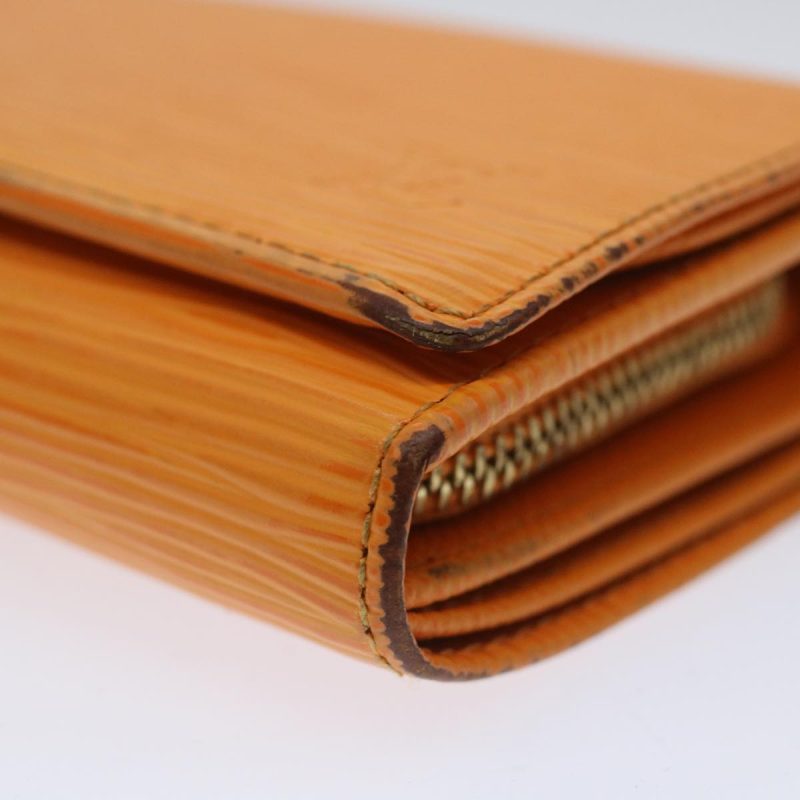 Louis Vuitton Epi Porte Monnaie Billets Tresor Wallet Mandarin M6350H Auth 56804 - Image 7