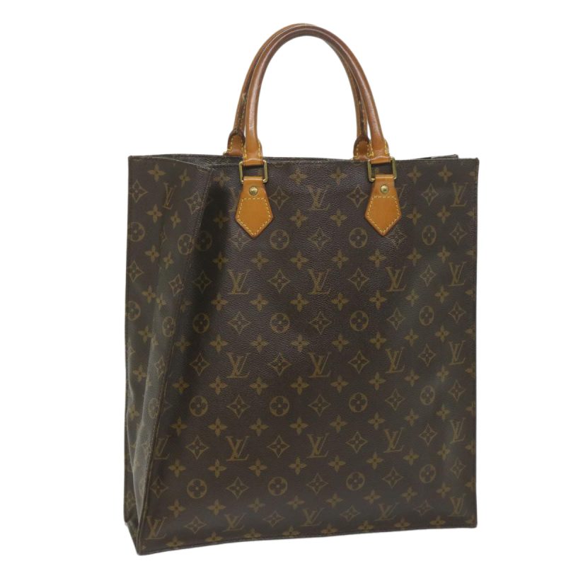 Louis Vuitton Monogram Sac Plat Hand Bag M51140  56866