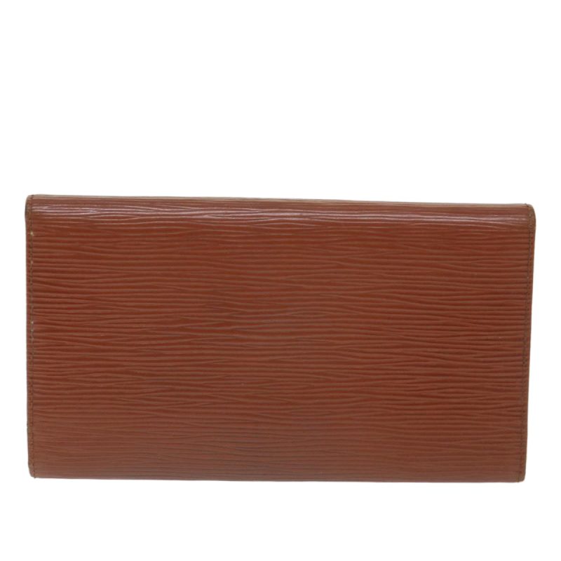 Louis Vuitton Epi Porte Tresor International Long Wallet Brown M63388 Auth 57858 - Image 2