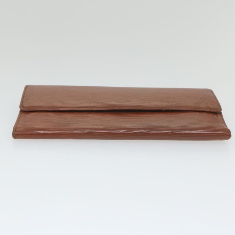 Louis Vuitton Epi Porte Tresor International Long Wallet Brown M63388 Auth 57858 - Image 6