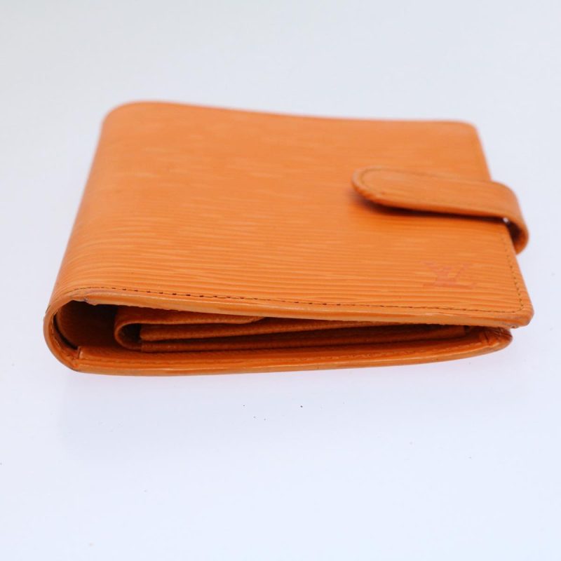 Louis Vuitton Epi Porte Billets Compact Bifold Wallet Mandarin M6355H Auth 58865 - Image 6