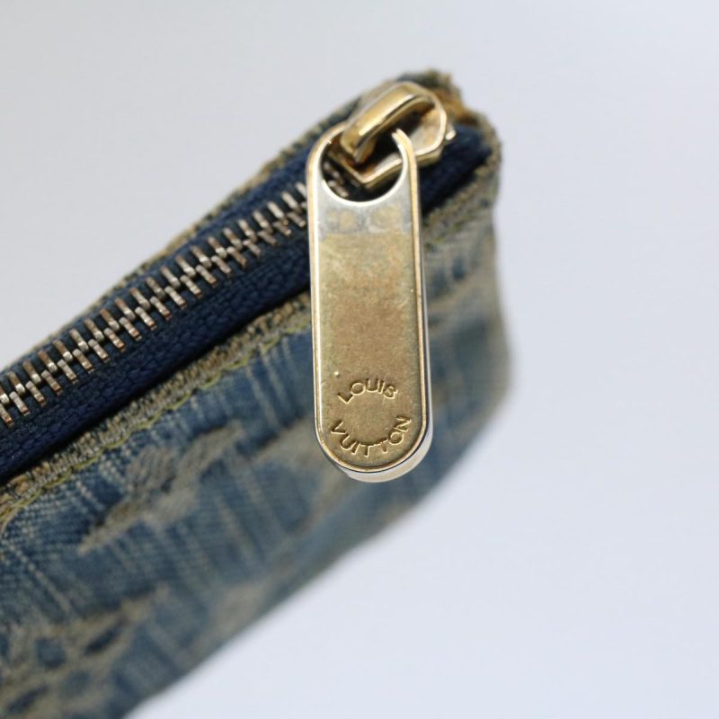 Louis Vuitton Monogram Denim Pochette Cles Coin Purse Blue M95343  59287 - Image 8