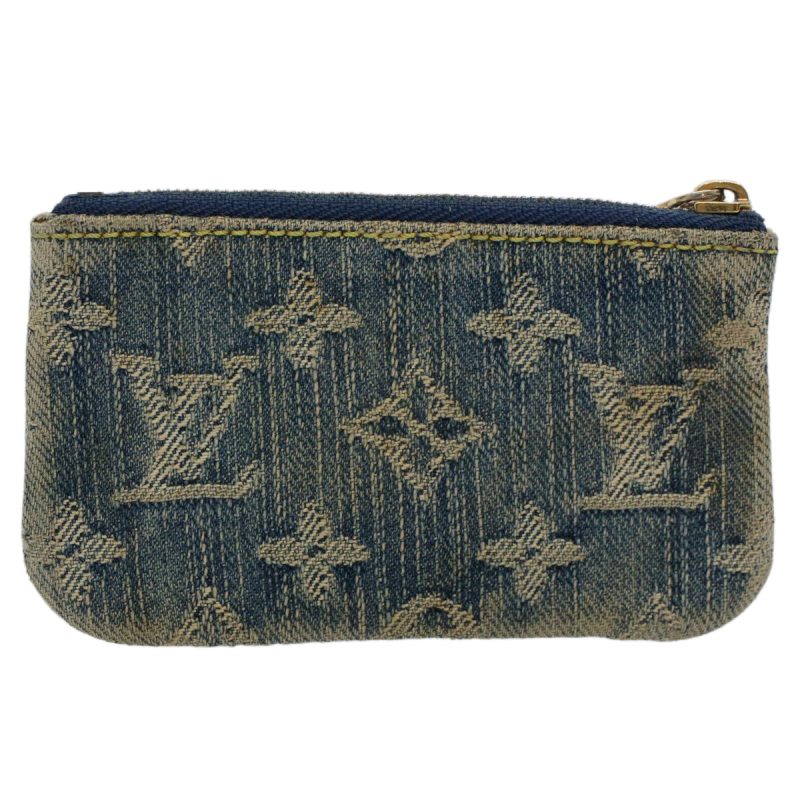 Louis Vuitton Monogram Denim Pochette Cles Coin Purse Blue M95343  59287 - Image 2