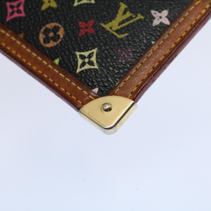 Louis Vuitton Monogram Multicolor Pochette Cles Purse Black M92654 Auth 59288 - Image 7