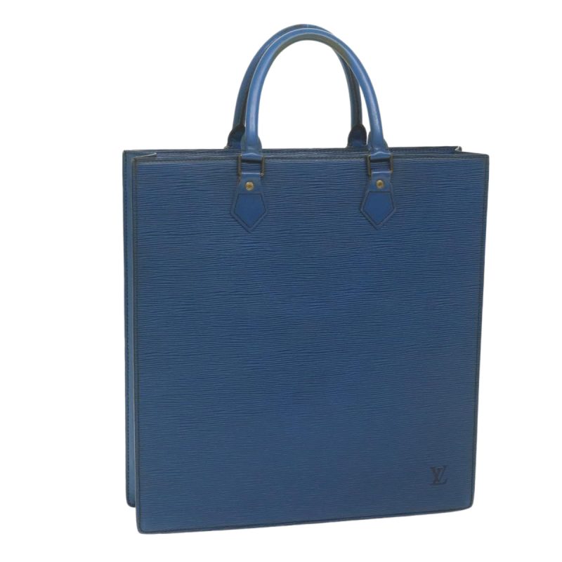 Louis Vuitton Epi Sac Plat Hand Bag Blue M52075  59325