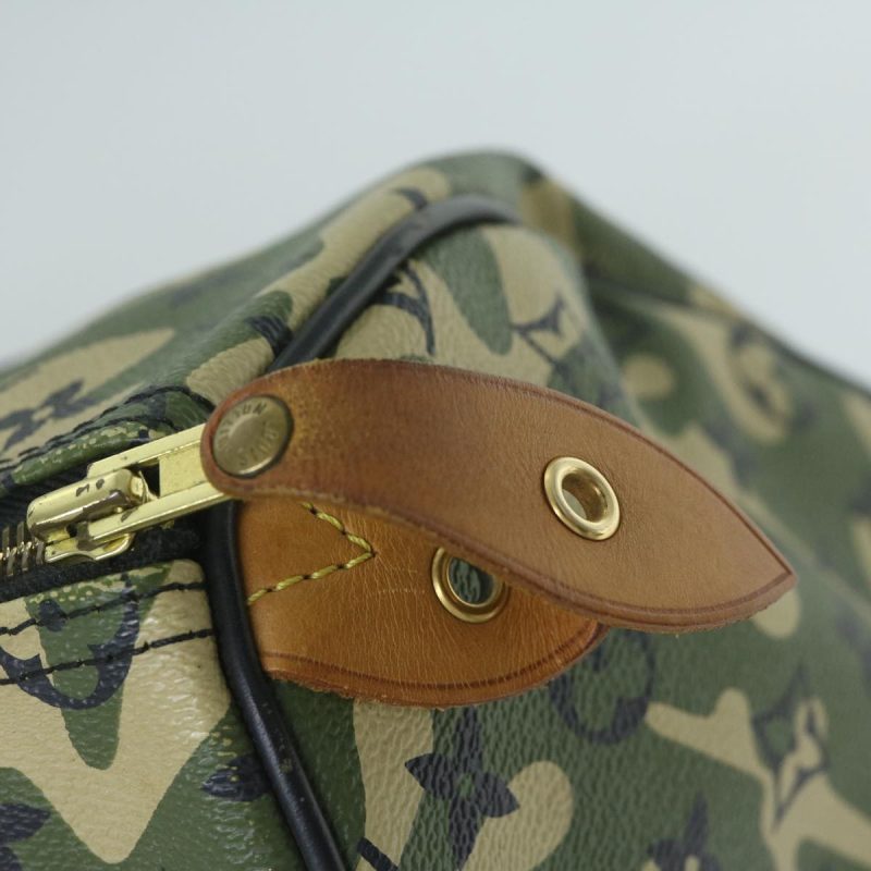 Louis Vuitton Camouflage Takashi Murakami Speedy 35 Hand Bag M95773 Auth 59356A - Image 9