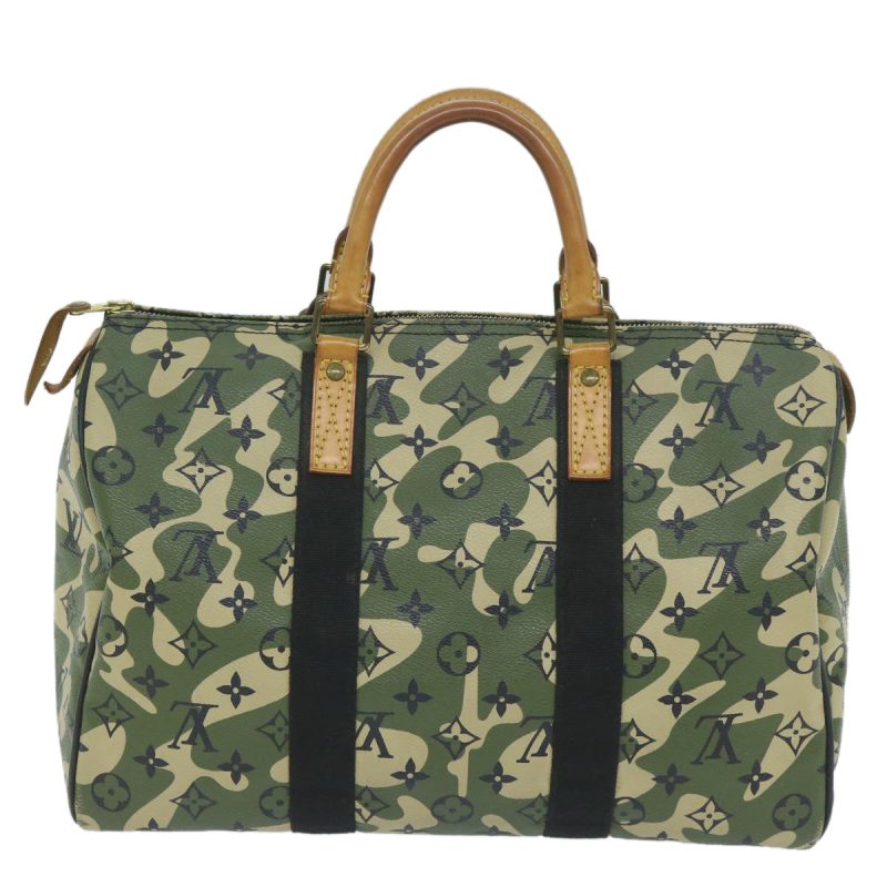 Louis Vuitton Camouflage Takashi Murakami Speedy 35 Hand Bag M95773 Auth 59356A - Image 2