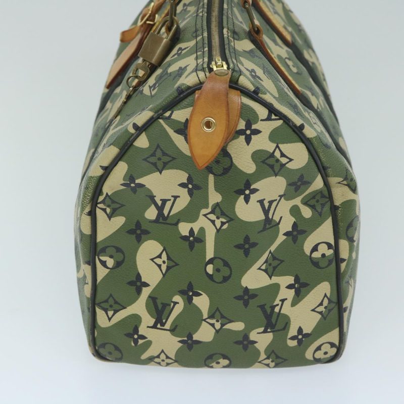 Louis Vuitton Camouflage Takashi Murakami Speedy 35 Hand Bag M95773 Auth 59356A - Image 3