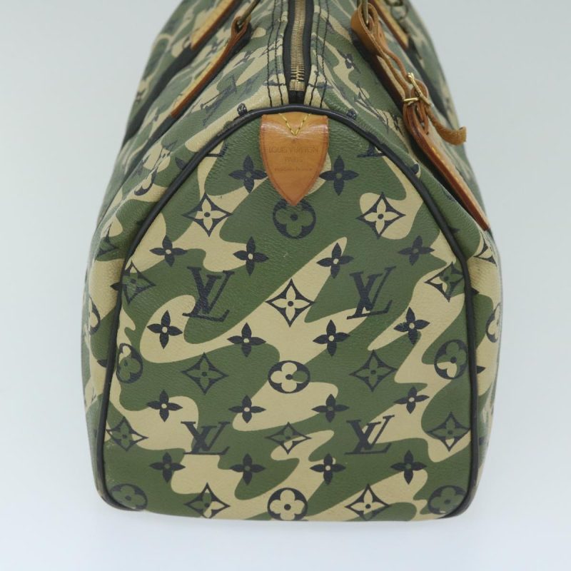 Louis Vuitton Camouflage Takashi Murakami Speedy 35 Hand Bag M95773 Auth 59356A - Image 4