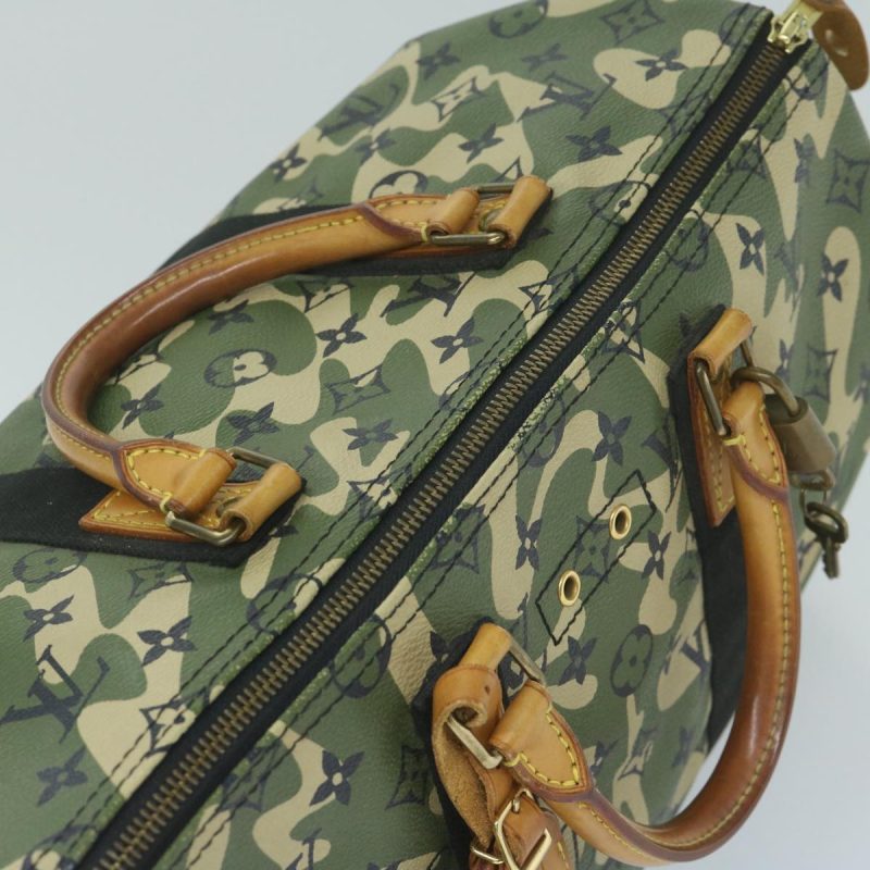 Louis Vuitton Camouflage Takashi Murakami Speedy 35 Hand Bag M95773 Auth 59356A - Image 6