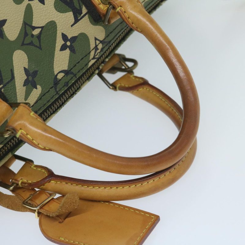 Louis Vuitton Camouflage Takashi Murakami Speedy 35 Hand Bag M95773 Auth 59356A - Image 8