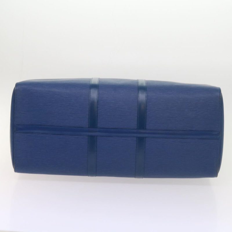 Louis Vuitton Epi Keepall 55 Boston Bag Blue M42955  59358 - Image 10