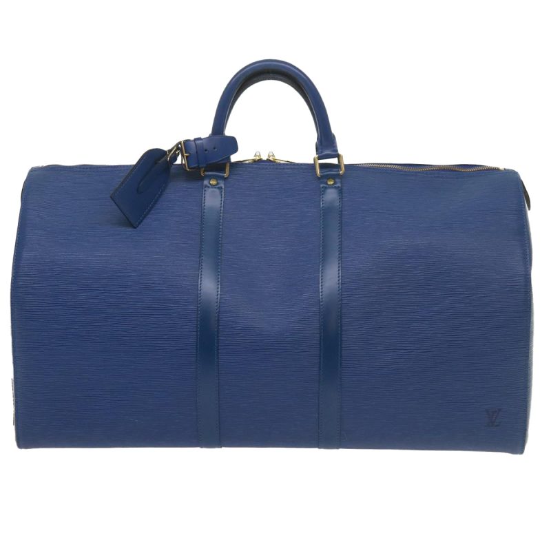 Louis Vuitton Epi Keepall 55 Boston Bag Blue M42955  59358 - Image 2