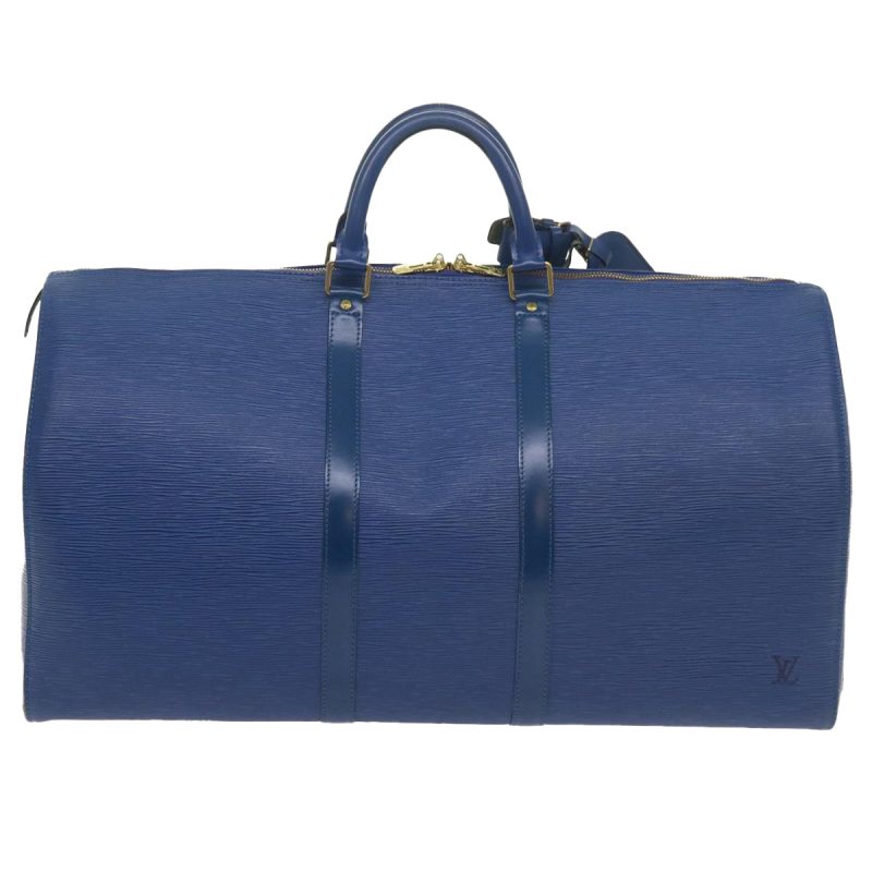 Louis Vuitton Epi Keepall 55 Boston Bag Blue M42955  59358 - Image 3