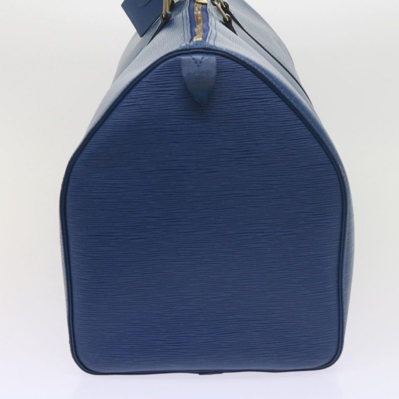 Louis Vuitton Epi Keepall 55 Boston Bag Blue M42955  59358 - Image 4