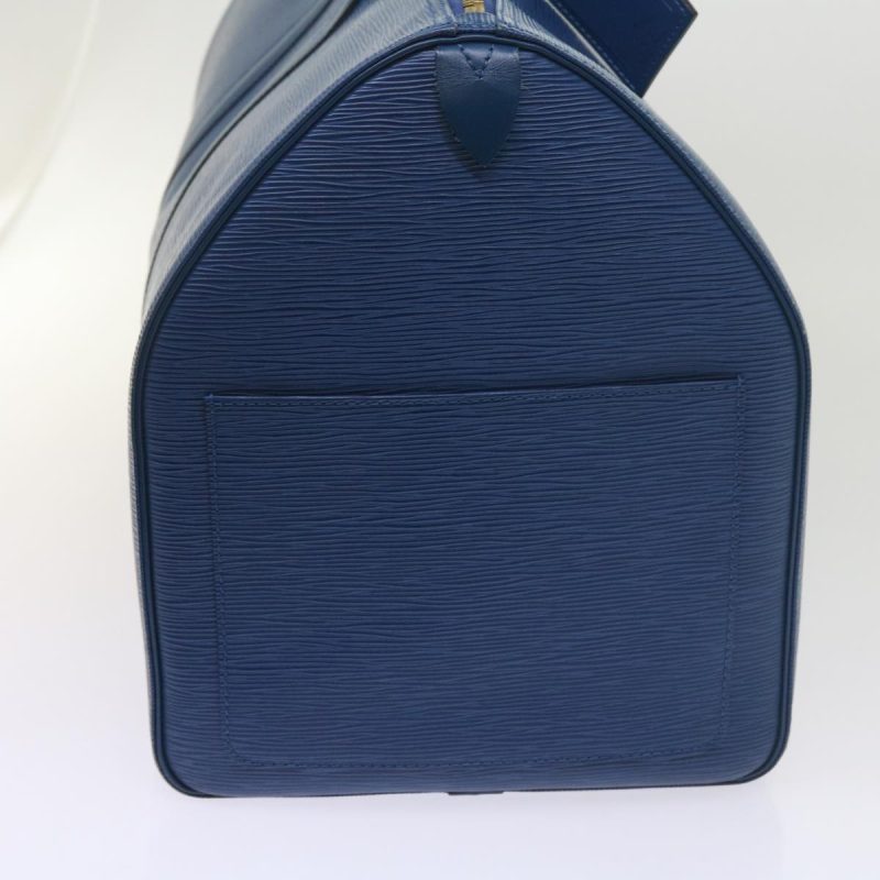 Louis Vuitton Epi Keepall 55 Boston Bag Blue M42955  59358 - Image 5
