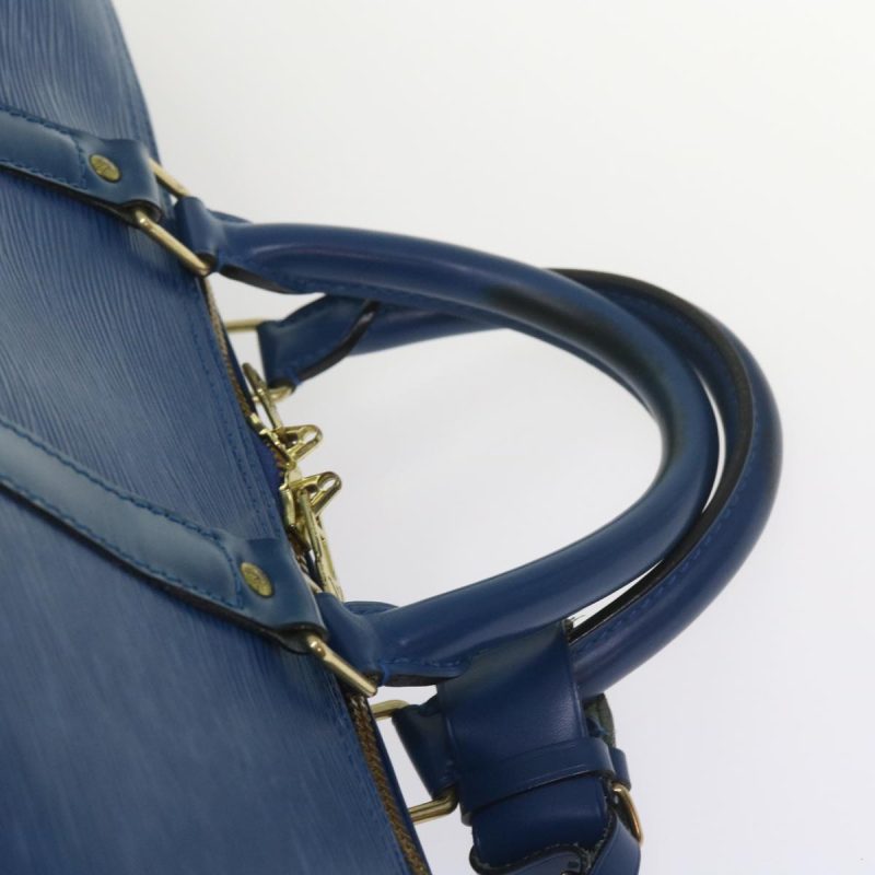 Louis Vuitton Epi Keepall 55 Boston Bag Blue M42955  59358 - Image 8