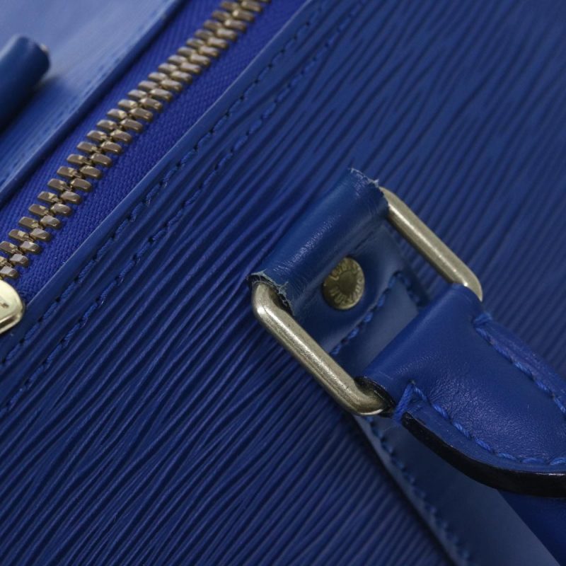 Louis Vuitton Epi Keepall 55 Boston Bag Blue M42955  59358 - Image 9