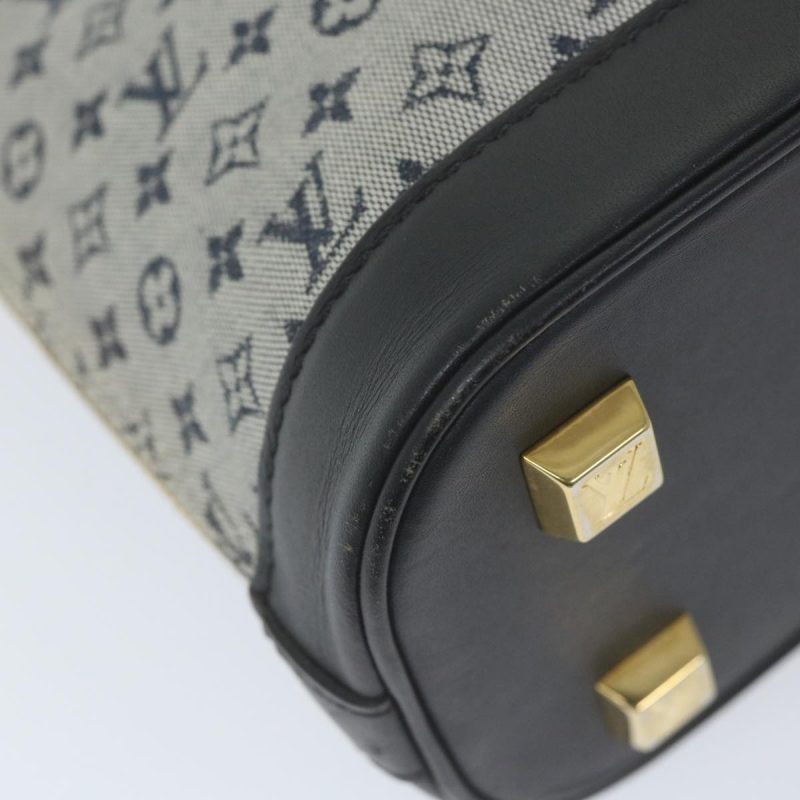 Louis Vuitton Monogram Mini Alma Haut Hand Bag Blue M92202  59516 - Image 8