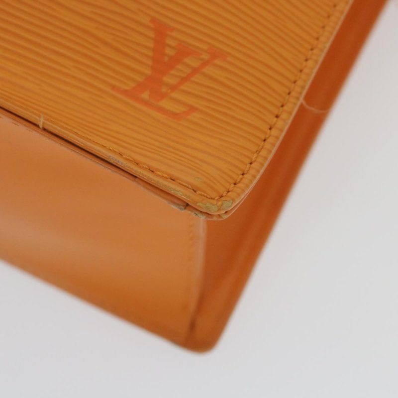 Louis Vuitton Epi Sac Plat PM Hand Bag Orange Mandarin M5274H  59637 - Image 9