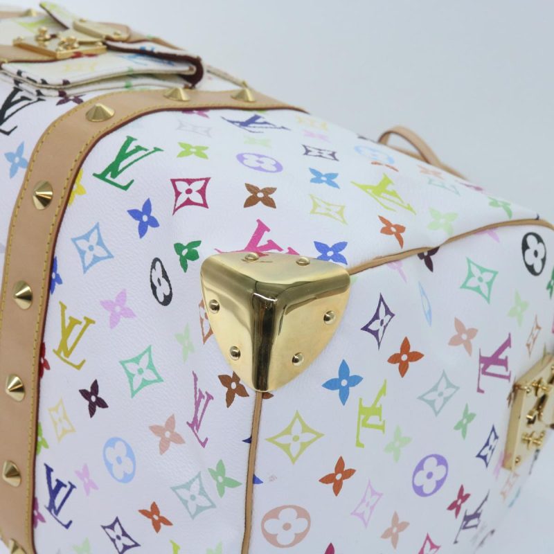 Louis Vuitton Monogram Multicolor Keepall 45 Bag White M92641  59685S - Image 8