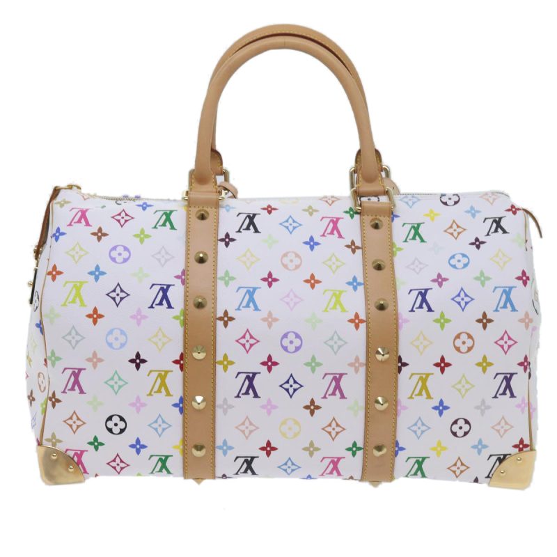Louis Vuitton Monogram Multicolor Keepall 45 Bag White M92641  59685S - Image 2
