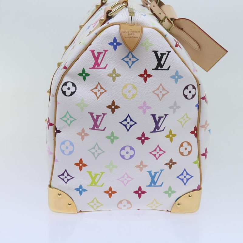 Louis Vuitton Monogram Multicolor Keepall 45 Bag White M92641  59685S - Image 4