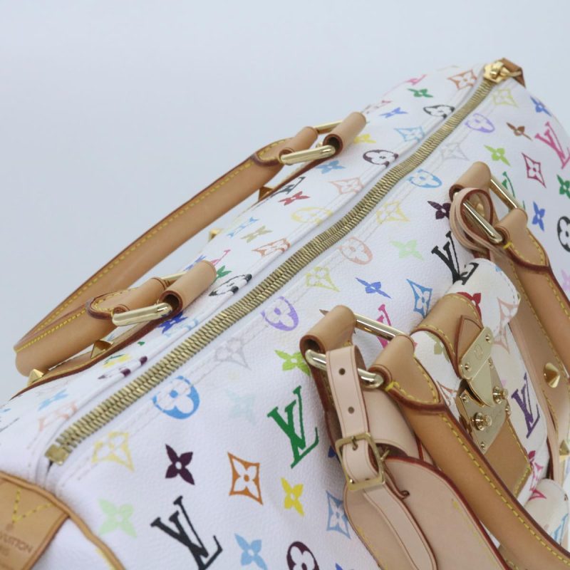 Louis Vuitton Monogram Multicolor Keepall 45 Bag White M92641  59685S - Image 6