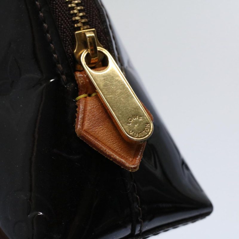 Louis Vuitton Monogram Vernis Pochette Cosmetic Pouch Amarante M91495 Auth 59769 - Image 8