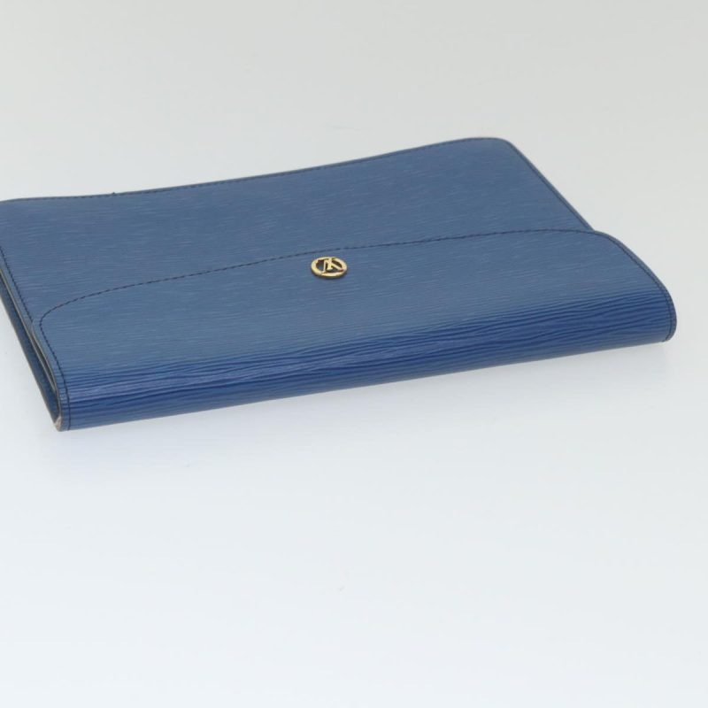 Louis Vuitton Epi Montaigne 27 Clutch Bag Blue M52655  59776 - Image 5