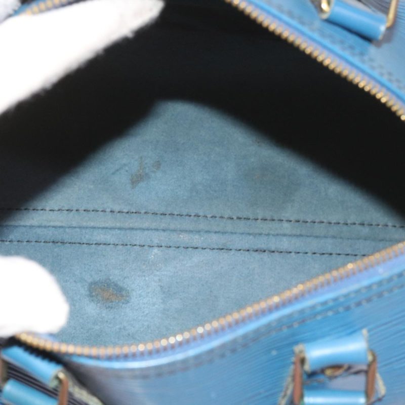Louis Vuitton Epi Speedy 25 Hand Bag Toledo Blue M43015  59852 - Image 9