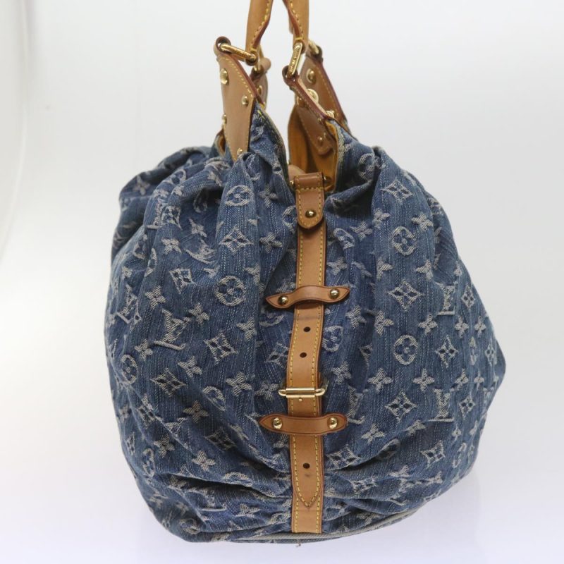 Louis Vuitton Monogram Denim XL Shoulder Bag Blue M95515  59905A - Image 4