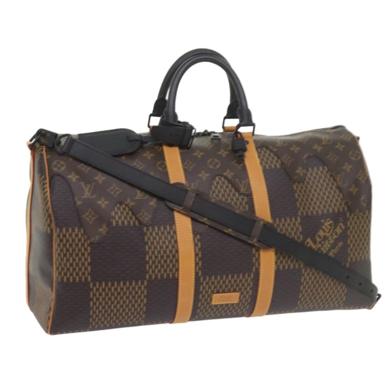 Louis Vuitton Damier Ebene Giant Keepall Bandouliere 50 Bag N40360 Auth 59906S