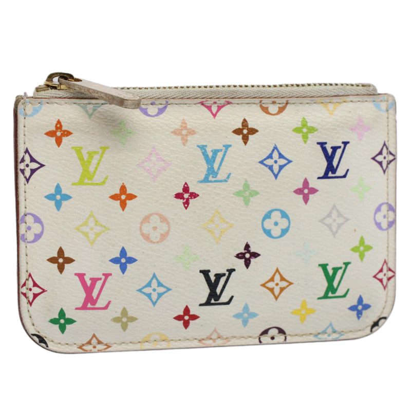 Louis Vuitton Multicolor Pochette Cles NM Coin Purse White M93734  59937