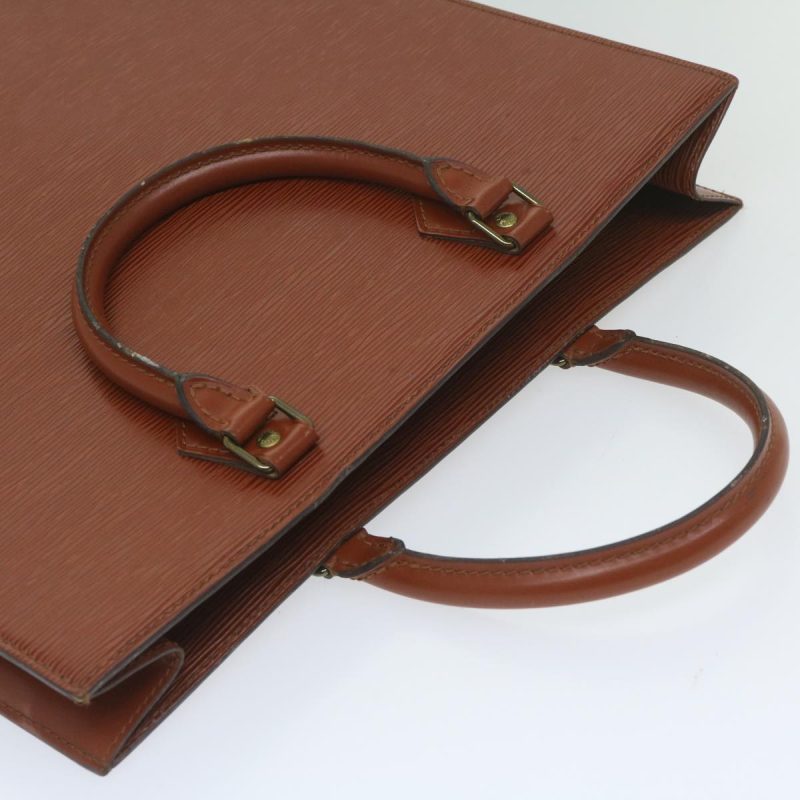 Louis Vuitton Epi Sac Plat Hand Bag Brown M52073  59958 - Image 6