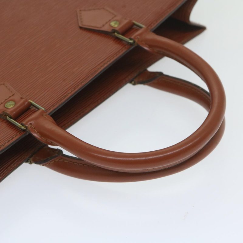 Louis Vuitton Epi Sac Plat Hand Bag Brown M52073  59958 - Image 7