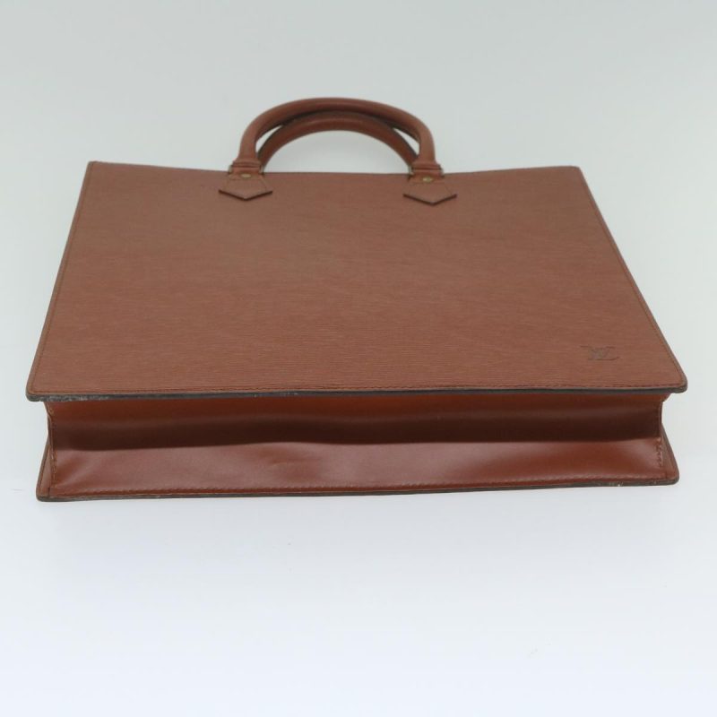 Louis Vuitton Epi Sac Plat Hand Bag Brown M52073  59958 - Image 5