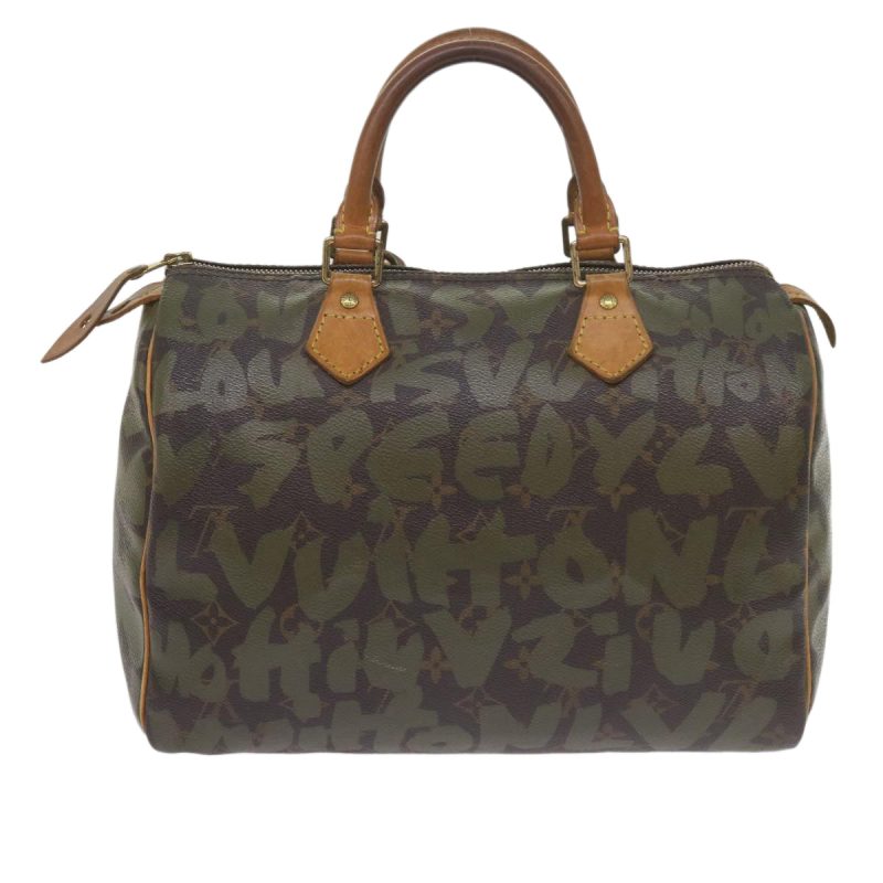 Louis Vuitton Monogram Graffiti Speedy 30 Hand Bag Green M92194  60005A - Image 2