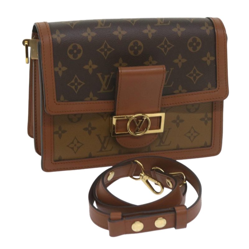 Louis Vuitton Monogram Reverse Dauphine MM Shoulder Bag M44391  60072A