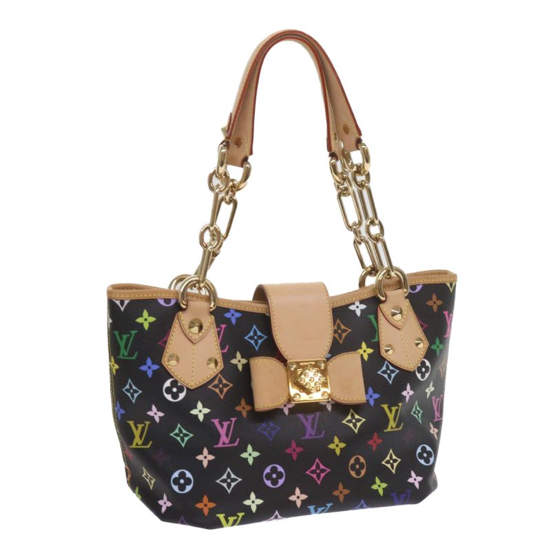 Louis Vuitton Monogram Multicolor Annie MM Shoulder Bag Black M40308 Auth 60084S