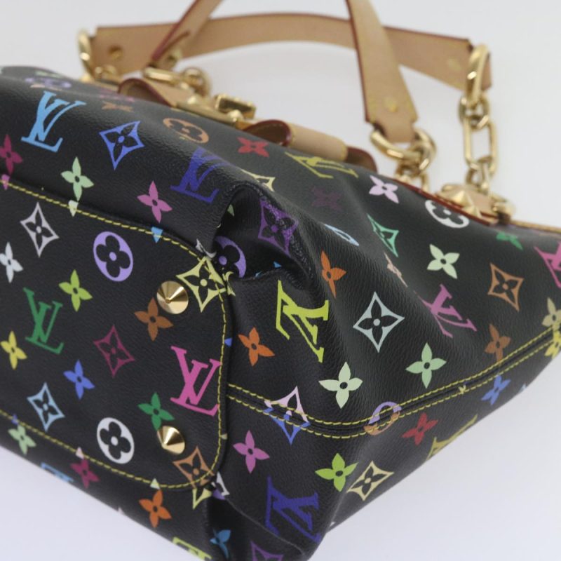 Louis Vuitton Monogram Multicolor Annie MM Shoulder Bag Black M40308 Auth 60084S - Image 8