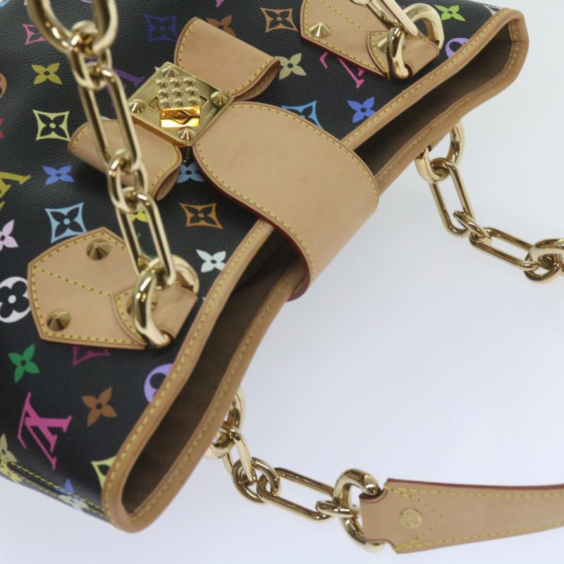 Louis Vuitton Monogram Multicolor Annie MM Shoulder Bag Black M40308 Auth 60084S - Image 6