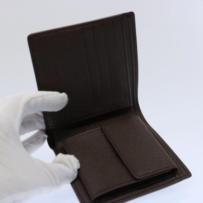 Louis Vuitton Damier Ebene Portefeuille Marco Bifold Wallet N61675 Auth 60094A - Image 8