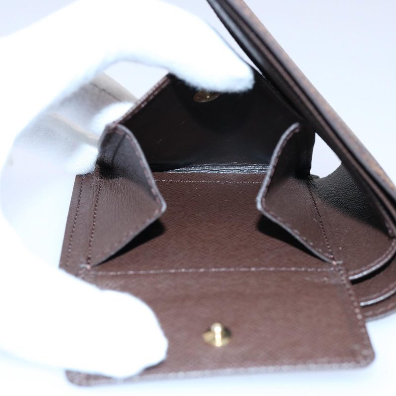 Louis Vuitton Damier Ebene Portefeuille Marco Bifold Wallet N61675 Auth 60094A - Image 9