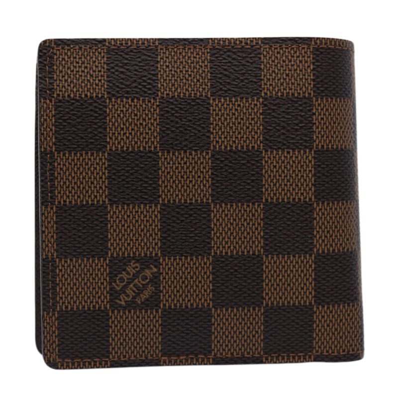 Louis Vuitton Damier Ebene Portefeuille Marco Bifold Wallet N61675 Auth 60094A - Image 2