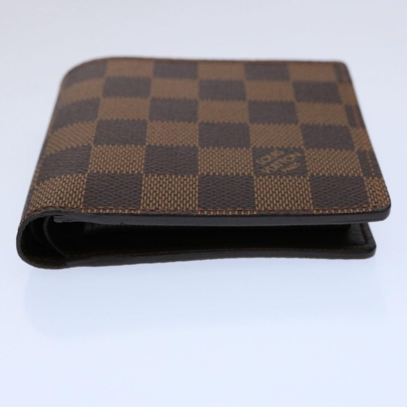 Louis Vuitton Damier Ebene Portefeuille Marco Bifold Wallet N61675 Auth 60094A - Image 6