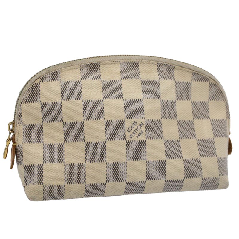 Louis Vuitton Damier Azur Pochette Cosmetic PM Pouch N60024  60204